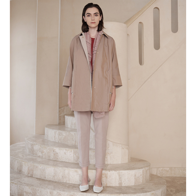 柯罗芭春秋专柜同款金驼色休闲A型风衣  FW6222 ￥6500