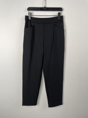 柯利亚诺冬季专柜同款黑色条纹小萝卜裤  KT1185 ￥2880