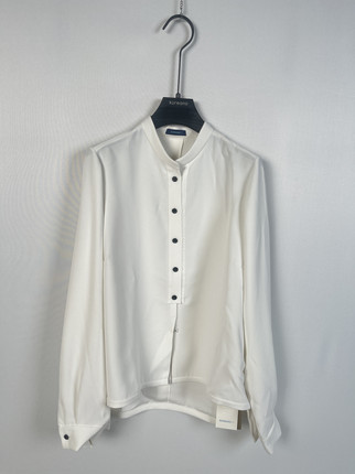柯利亚诺春秋专柜同款玉芽白色H型小立领衬衫  CW3844B ￥2280