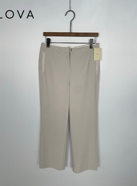 柯罗芭夏季专柜同款石灰白色直筒长裤  KW7843 ￥2990