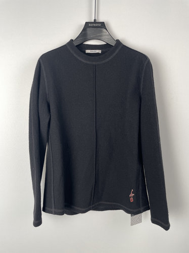 柯利亚诺冬季专柜同款黑色小圆领修身T恤  TY1435 ￥2280
