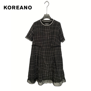 柯利亚诺夏季专柜同款经典格纹连衣裙  LW7997 ￥4280