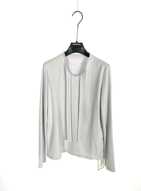 柯利亚诺冬季专柜同款浅紫色飘带T恤  TT9449A ￥1590