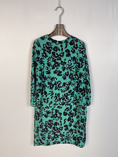 GUN LW6685 吊牌7300 真丝豹纹连衣裙 柯罗芭春夏专柜同款