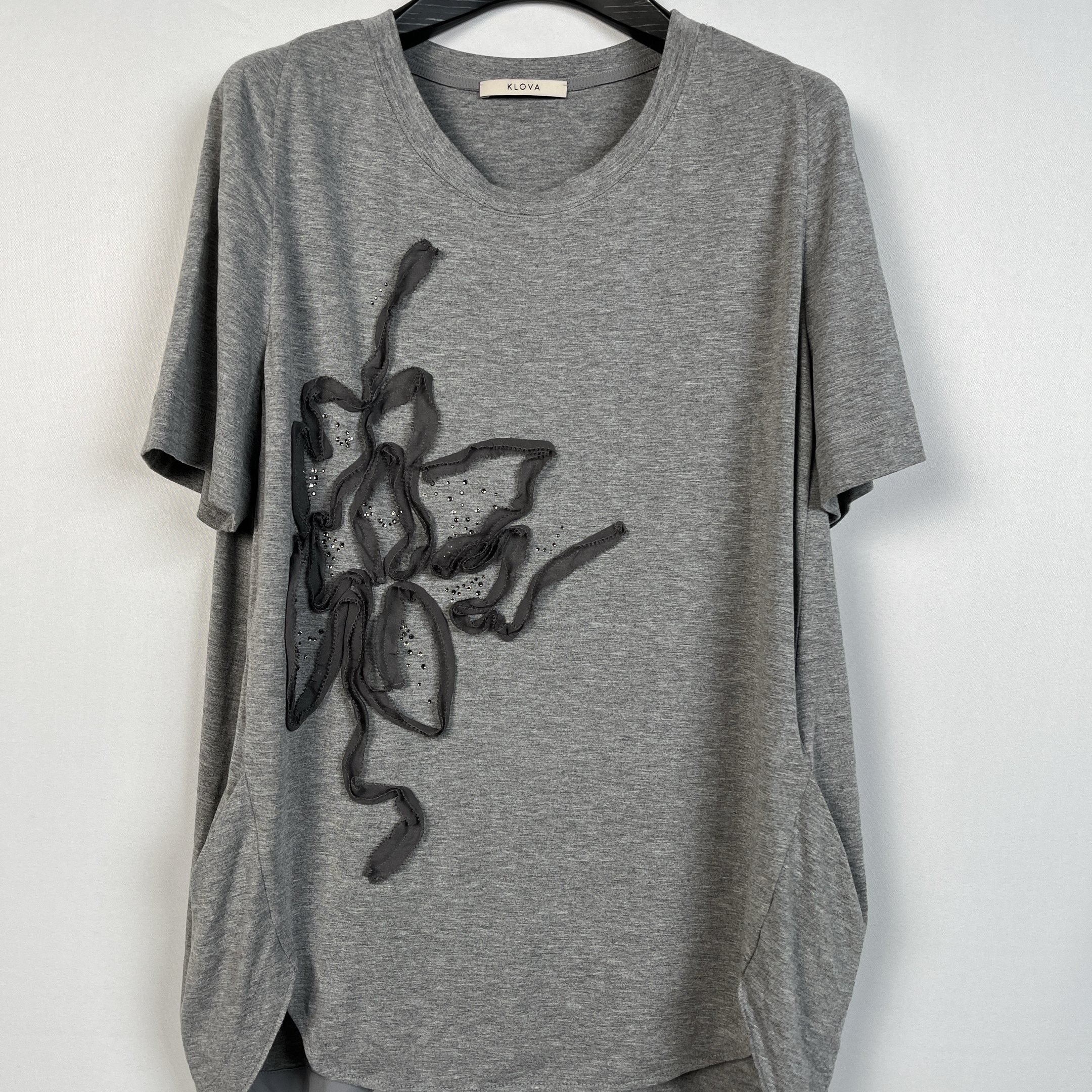 柯罗芭春秋专柜同款对丝盘花茧型圆领T恤  TT6104 ￥1990