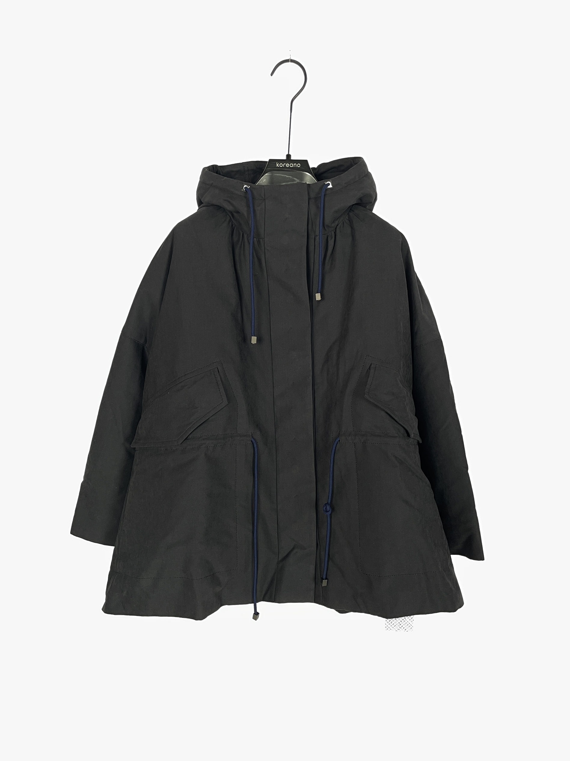 柯利亚诺冬季专柜同款风衣式连帽宽松休闲羽绒服  YZ0072(9UN)A