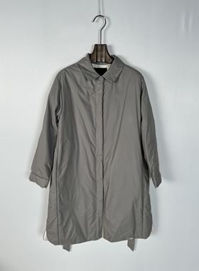 柯罗芭冬季专柜同款衬衫领衬垫直身长款薄棉服  MC1124 ￥6900