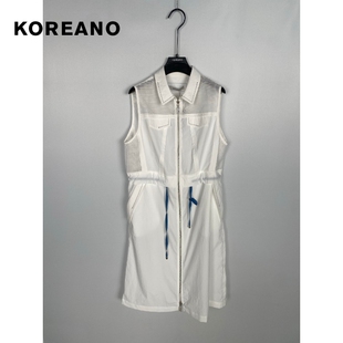 柯利亚诺夏季专柜同款长款翻领马甲  JW7799 ￥4280