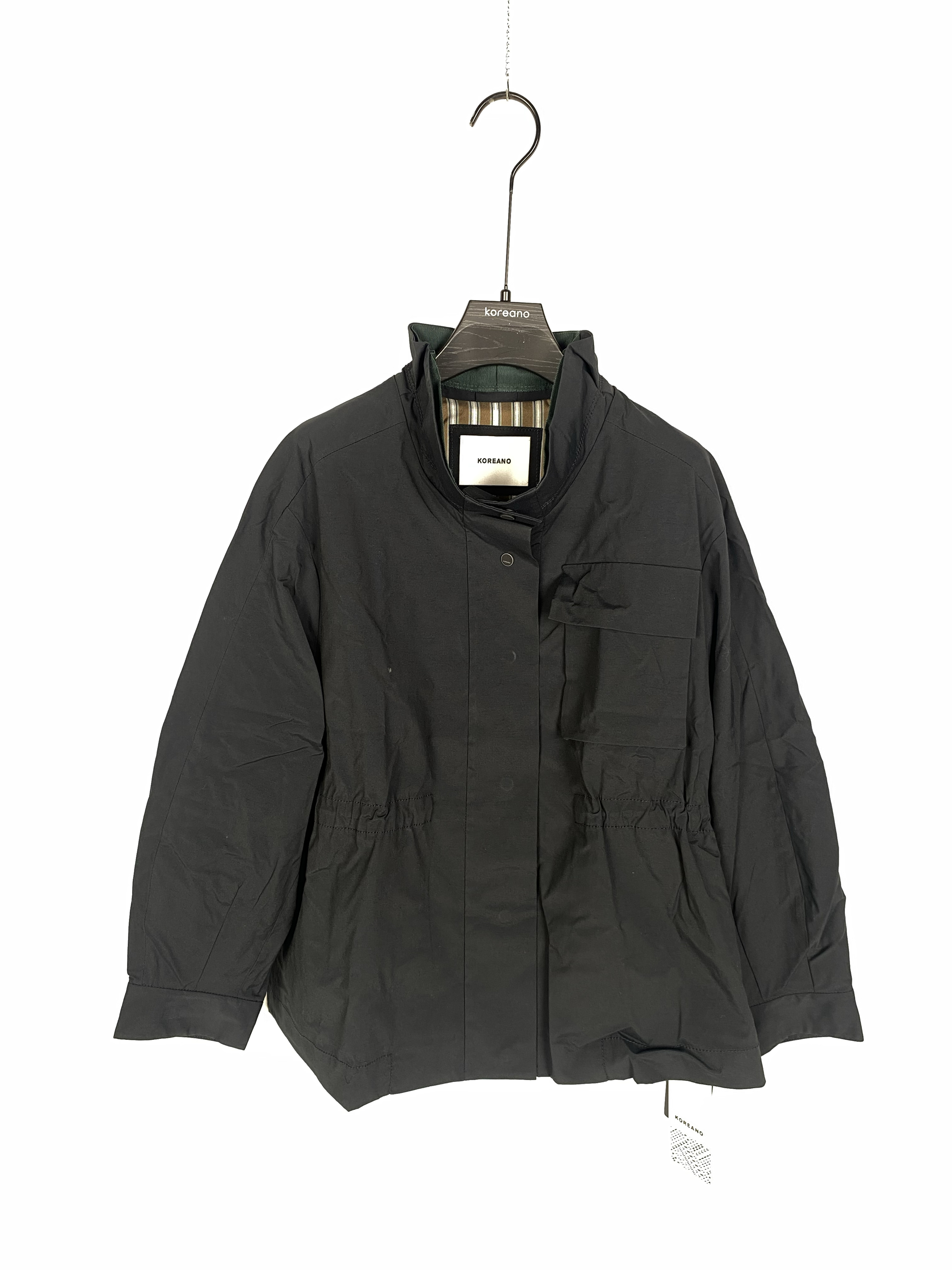 柯利亚诺春秋专柜同款松墨绿立领短装小落肩风衣  SW9724B ￥5280