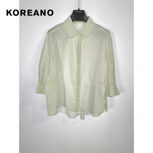 专柜同款 CW5400 经典 衬衫 ￥990 白色直身宽松版 柯利亚诺夏季