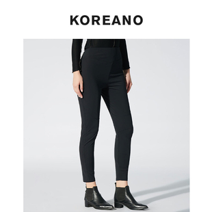 柯利亚诺春秋专柜同款 9UN KT0043 ￥2480 黑色分割紧身打底裤