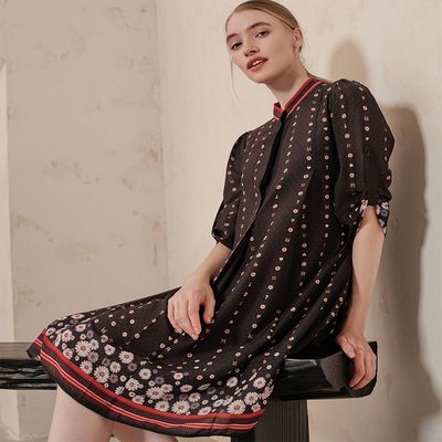 柯利亚诺春秋专柜同款原创定位花小A连衣裙  LW6068 ￥4880