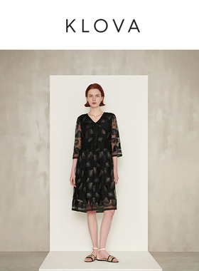 柯罗芭夏季专柜同款蕾丝绣花连衣裙  LT7851(GUN) ￥3890