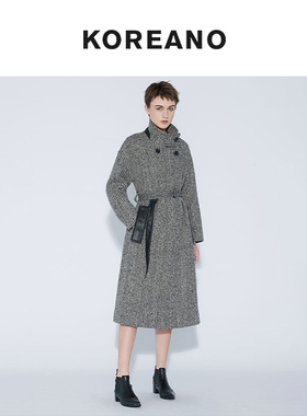 柯利亚诺冬季奥莱专柜正品大衣 FY4451(JUN)黑白条 吊牌价:6990