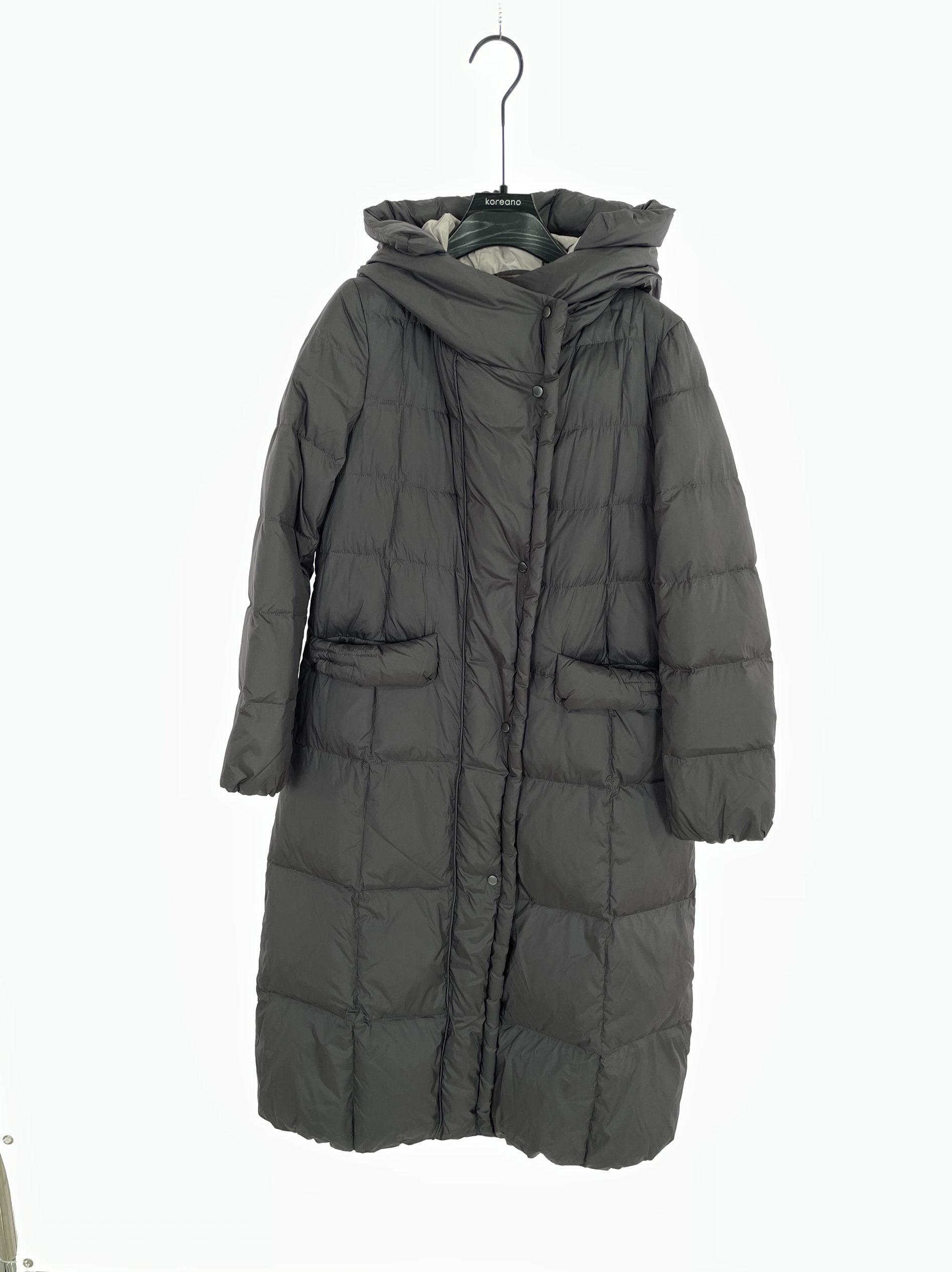 柯利亚诺冬季专柜同款深灰色H型长款羽绒服  YC1590G ￥5280