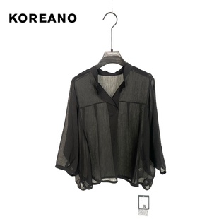 CW5483 黑色天平T廓形肌理衬衫 ￥3280 专柜同款 柯利亚诺夏季