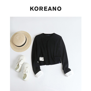 柯利亚诺春秋专柜同款黑色编织短款小上衣  HY8275G ￥1680