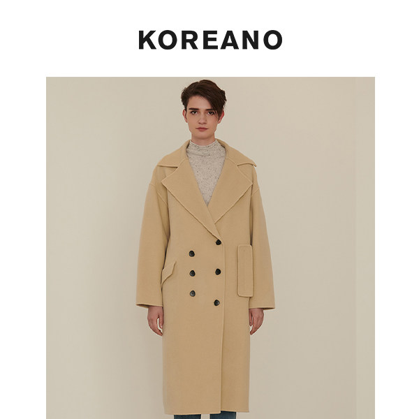 柯利亚诺冬季专柜同款大落肩H型西装宽领大衣  FY1947G ￥5290