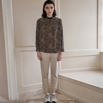 柯罗芭春秋专柜同款时尚几何波点印花衬衫  CW6242 ￥2990