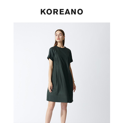 柯利亚诺夏季专柜同款合身X型棉麻连衣裙  LW0063(UNL)A ￥4880