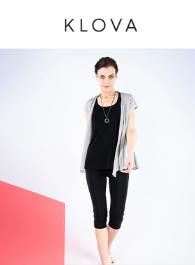 柯罗芭夏季专柜同款浅灰色V领开门襟短袖外套  SW6787B ￥2980