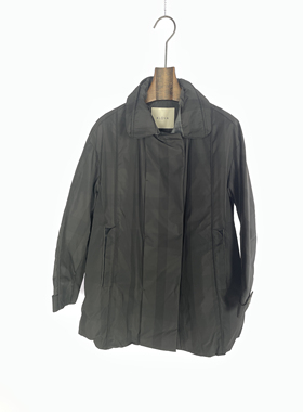 柯罗芭冬季专柜同款一手长小茧型灰黑格棉服  MS3845 ￥6900