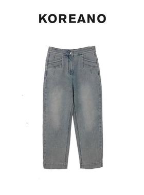 柯利亚诺春秋专柜同款水洗牛仔萝卜裤 【H】 KN7599(UN)G ￥1880