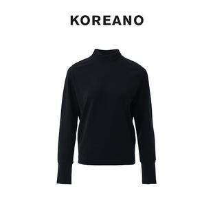 柯利亚诺春秋专柜同款 TT5327 JUN ￥1080 黑色立体结构合体T恤