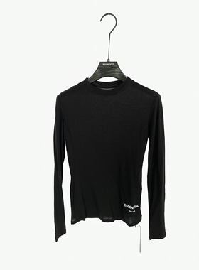 柯利亚诺春秋专柜同款石墨黑色半高领针织T恤   TT7195 ￥790