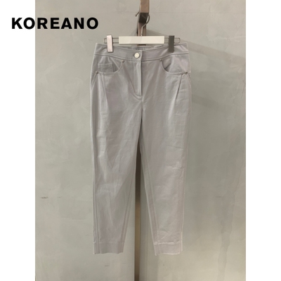 柯利亚诺夏季专柜同款石膏灰色棉弹紧身牛仔裤  KW4441(UNR)B