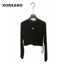 柯利亚诺夏季专柜同款石墨黑圆领收身短款T恤  TT5675 ￥1080