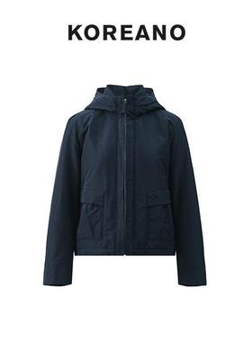 柯利亚诺冬季专柜同款连帽小箱型工装风夹克棉服 【H MS2934(UN)B