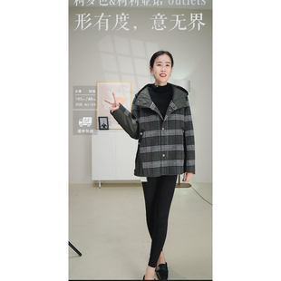 SY6615 黑绿格一手长大衣 ￥7800 专柜同款 柯利亚诺冬季