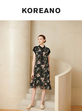 柯利亚诺夏季专柜同款插肩袖A型印花连衣裙  LW0050 ￥3280