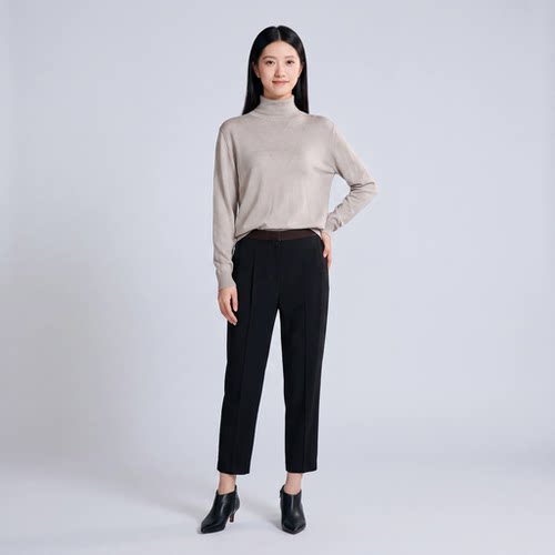 柯利亚诺冬季奥莱专柜正品简约绵羊毛高领针织衫 HY9517G ￥2280