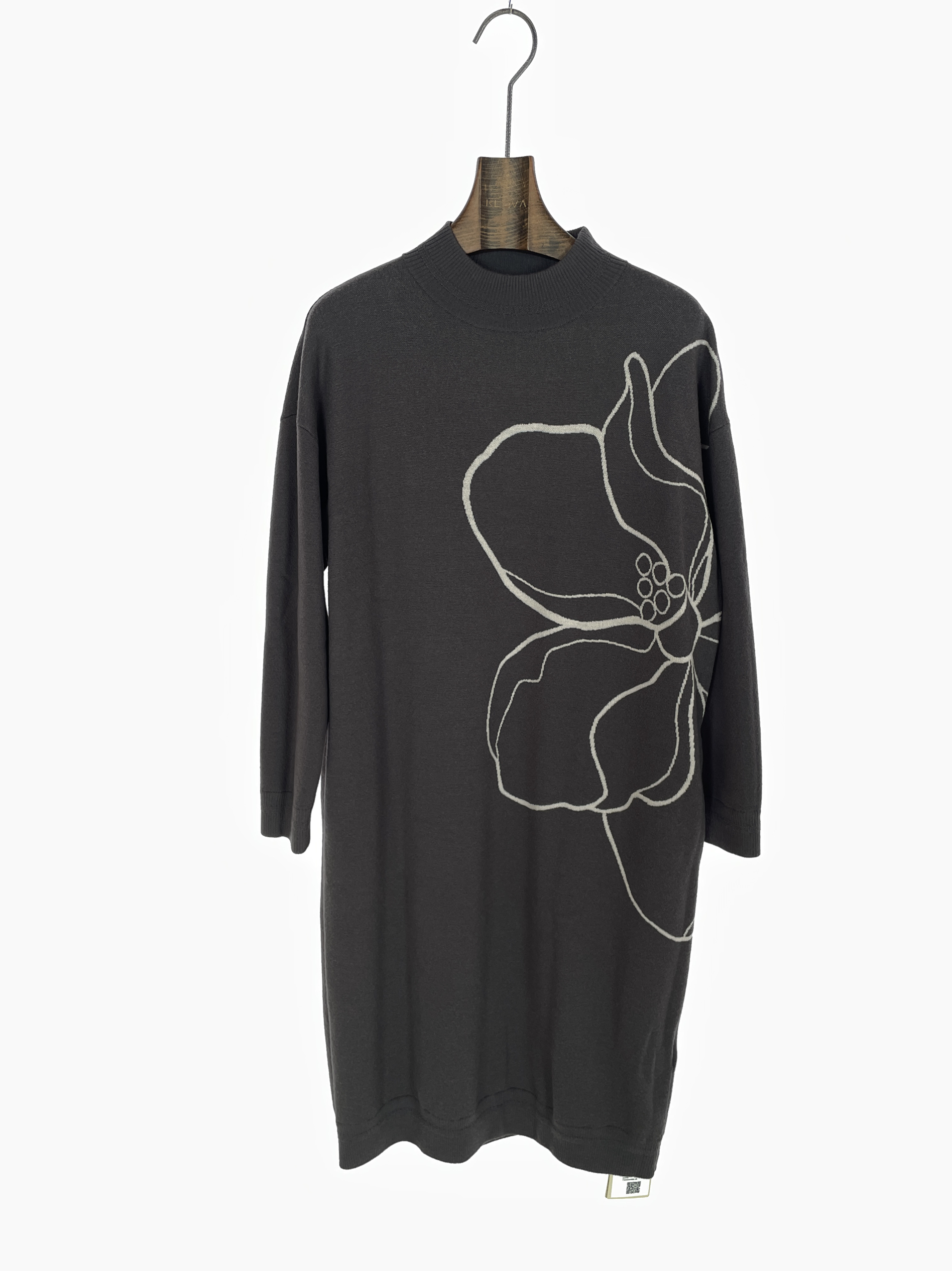 柯罗芭冬季专柜同款玉兰提花半高领连衣裙  LY9838G ¥4990