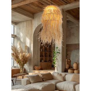 覆古茶室 藤条吊灯 客厅 餐厅 中世纪 Wabi 稻草灯 Sabi风格