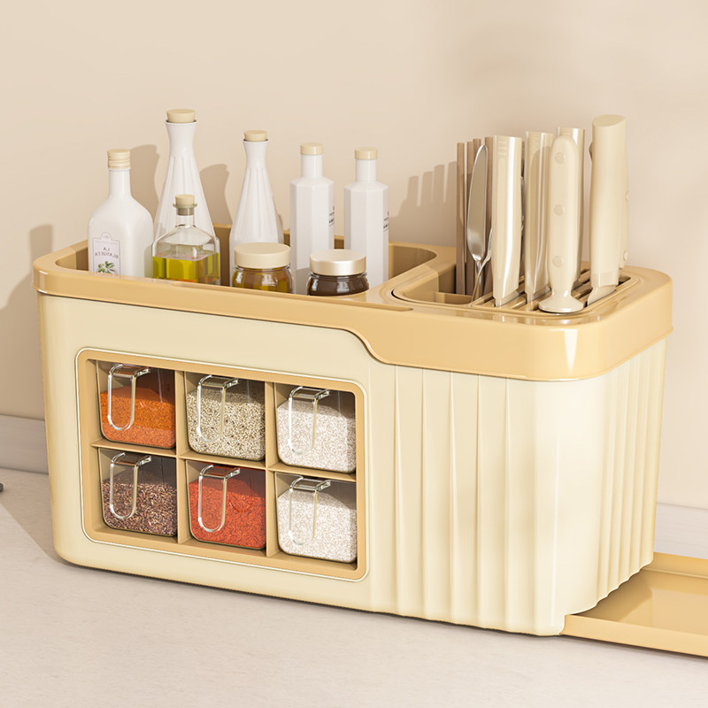 调味盒组合装家用厨房用品油盐酱B醋调味瓶罐收纳层架多层刀具砧,厨房/烹饪用具,调味瓶罐/调料研磨器,淘宝优惠券,粉丝福利购,淘宝优惠卷