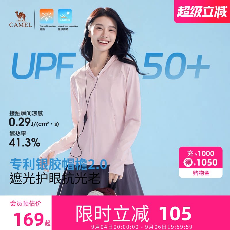 骆驼防晒衣女款2026春夏防紫外线原纱银胶遮热凉感防晒服薄外套女图片