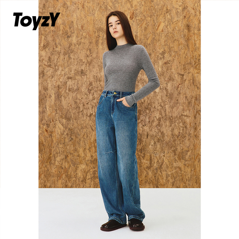 ToyzY 羊毛羊绒衫女半高领内搭打底上衣2025冬季新款ZC35560320