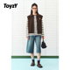 复古风翻领胸前手钩装 ToyzY2026春季 新款 饰马甲背心ZC36101010