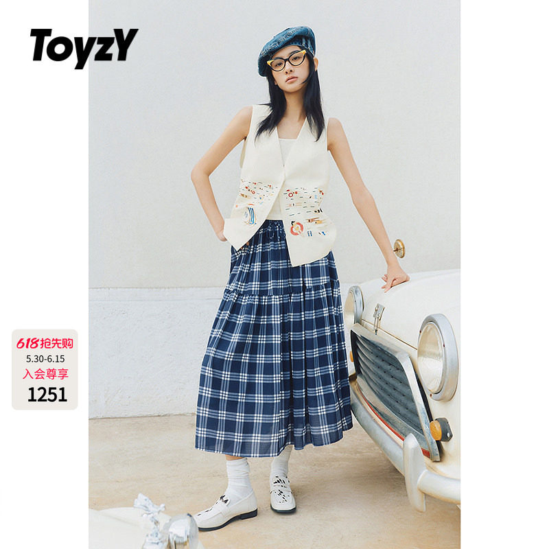 ToyzY沙滩主题印花2026夏季新款度假风背心休闲马甲女ZC36201260