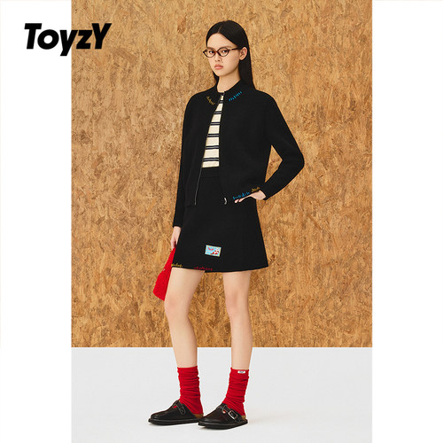 ToyzY手工彩色织线针织半身裙短裙女2025冬季新款ZC35506290