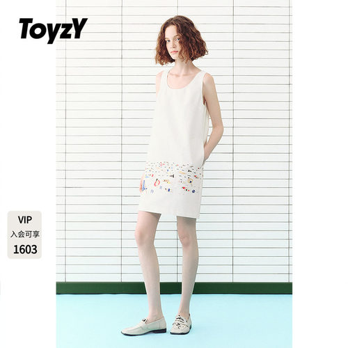 ToyzY趣味印花背心连衣裙女夏季短款2026新款ZC36205120