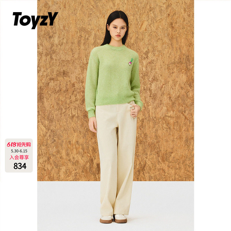 ToyzY有趣萝卜胸针毛衣女慵懒马海毛羊毛2025冬季新款ZC35506350