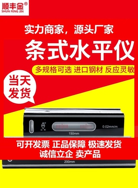 德国十大品牌高精度山光条式水平仪测量150300mm0.02钳床水平尺泡