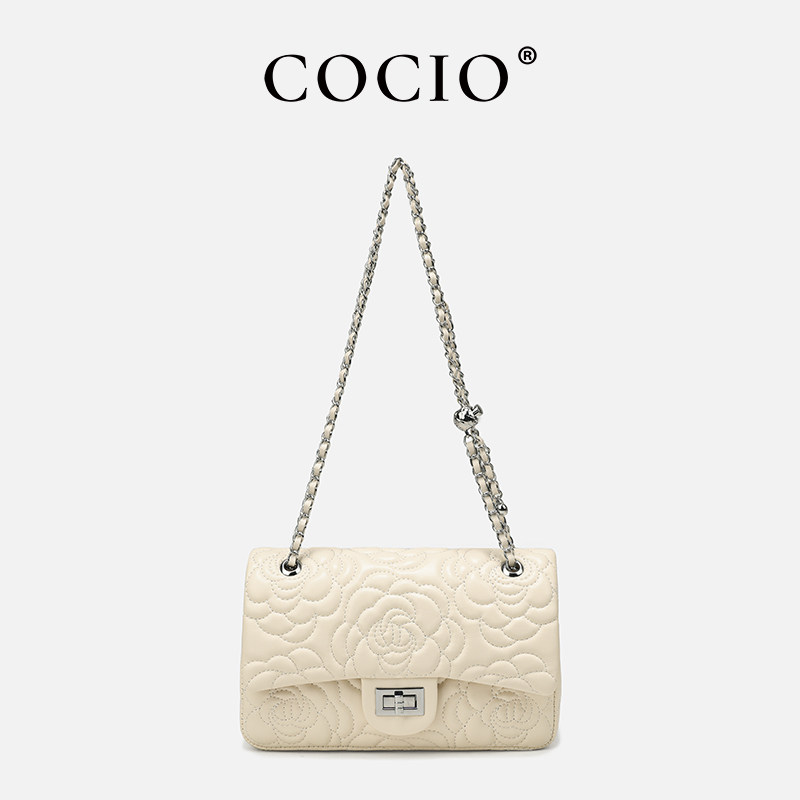 COCIO2025新款单肩女包高级夏百搭小香风轻奢单肩斜挎手提包CC255