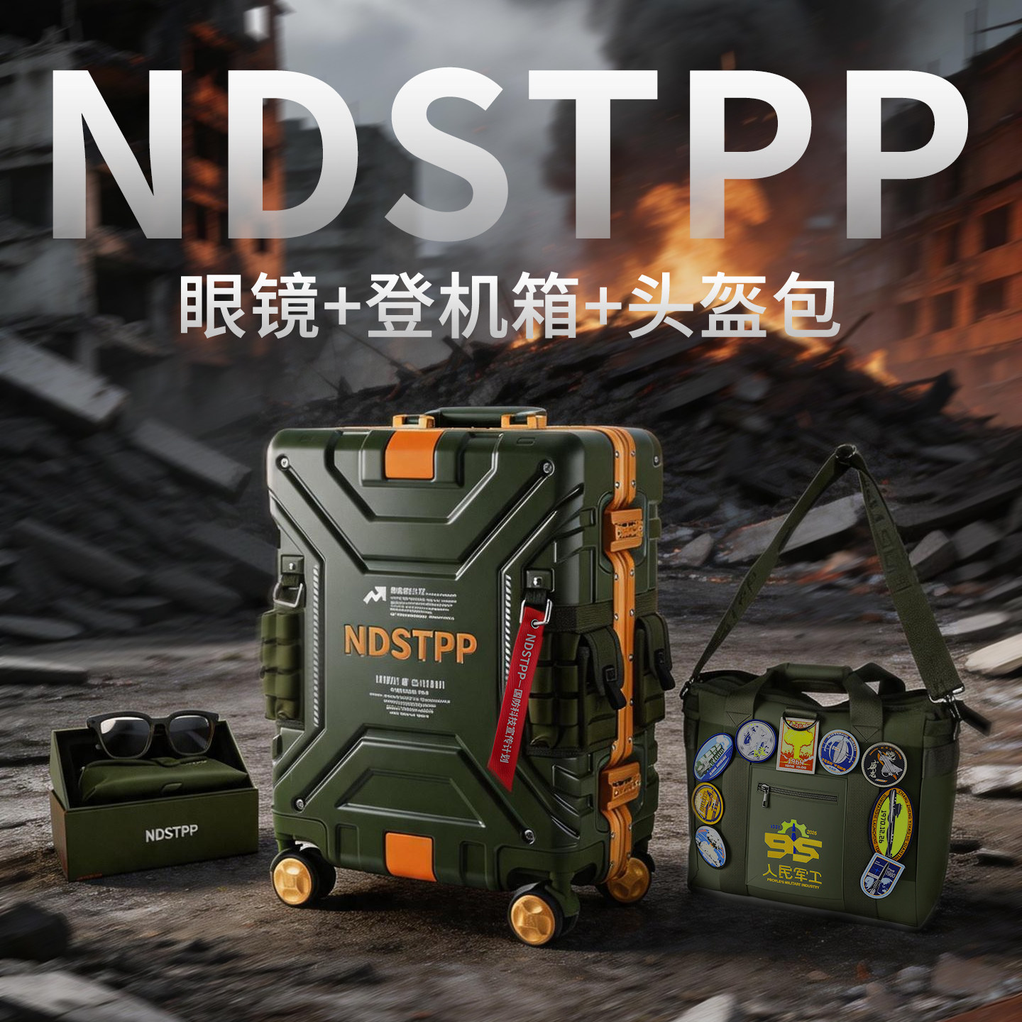 NDSTPP勋章头盔包+远征系列陆地配色登机箱+AI智能眼镜