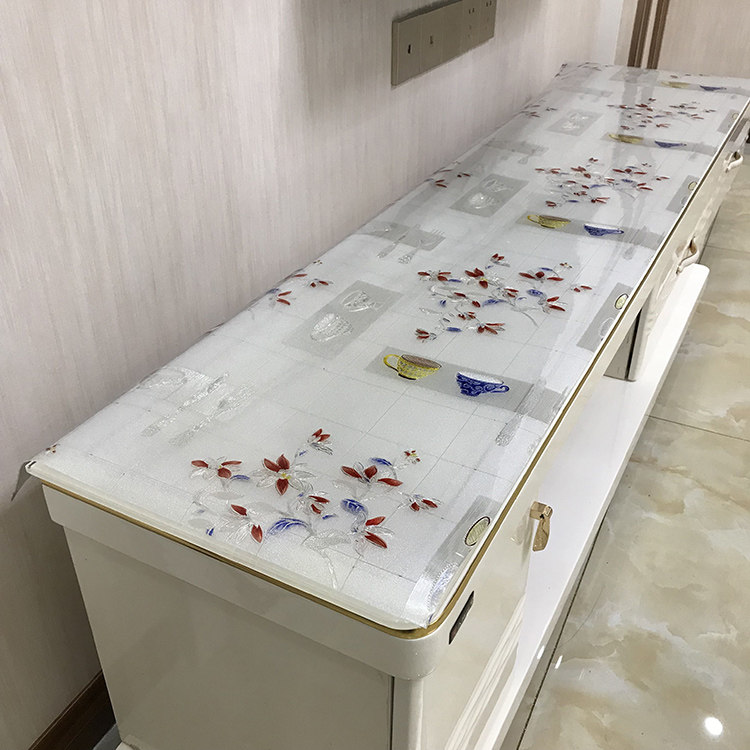 现货速发软玻璃桌布台布餐桌垫电视柜保护膜透明桌面垫板茶茶几防