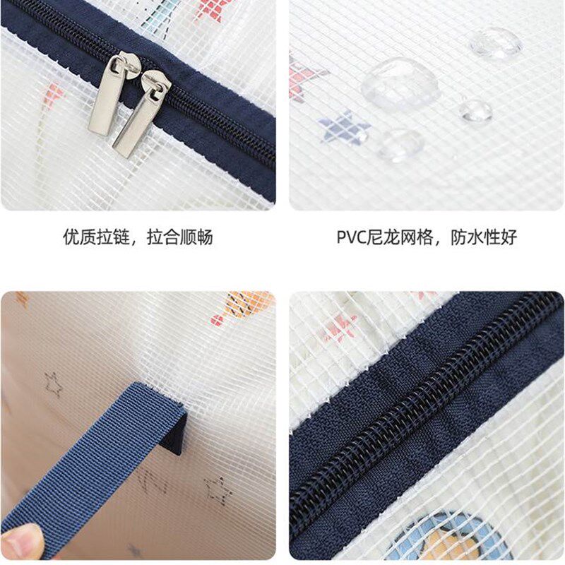 现货速发装衣服收纳袋家用大号整理箱筐神器透明可摺叠收纳箱子衣